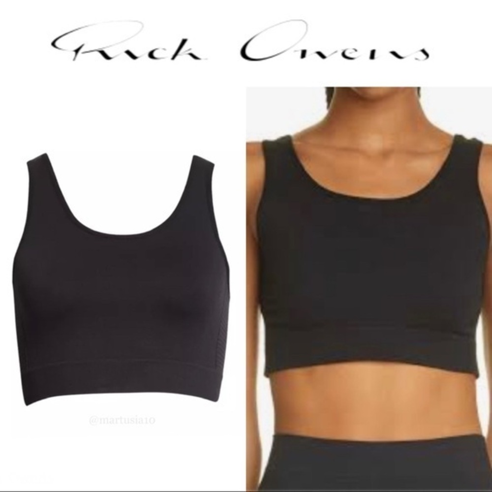 RICK OWENS Gethsemane Black Knit Bra Top